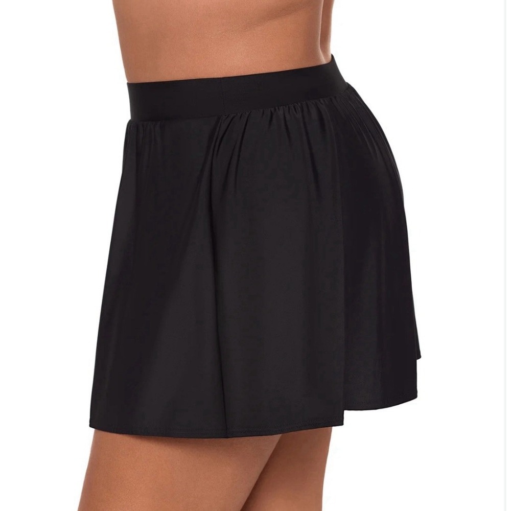 Miraclesuit Swim Skirt Black 22W Plus Size NWT
